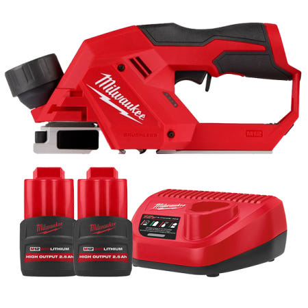 밀워키 밀워키 M12 BLP-252 충전 대패 12V 전동공구 목공 배터리(2.5) 2개 세트