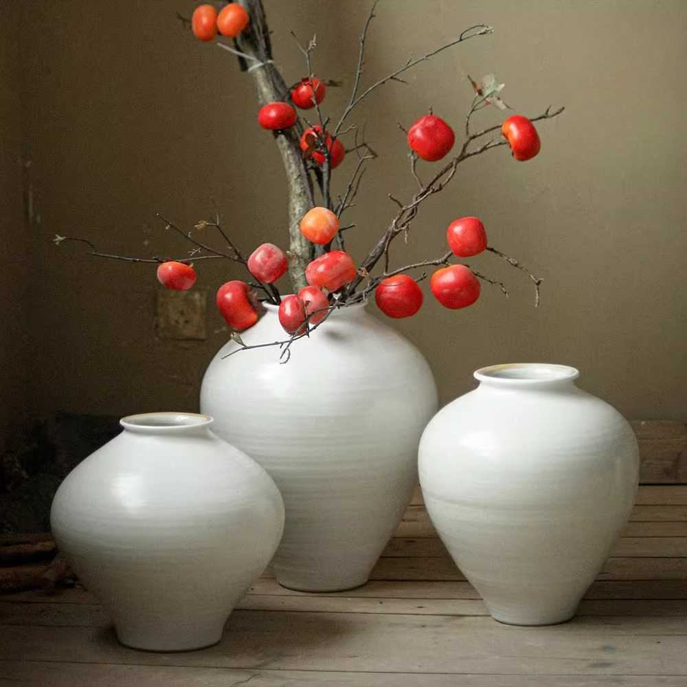도자기 백자 화분 클래식 디자인 실내 인테리어용 10.5x14.5x31cm - 상세 이미지 5