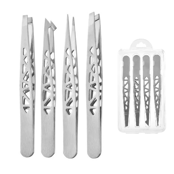 정밀 섬세 미용 족집게 4종 눈썹 피지 잔털 정리 수염 뽑기 미세 관리용 핀셋 4pcs - 상세 이미지 2