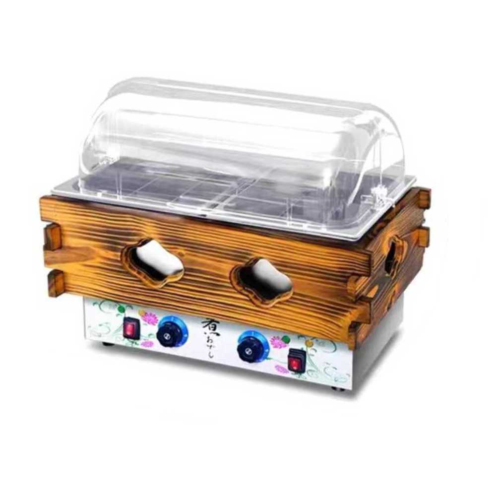 오뎅 기계 업소용 전기식 어묵 조리 자동 온도조절기 더블 9칸+9칸/스틸 뚜껑 - 상세 이미지 2