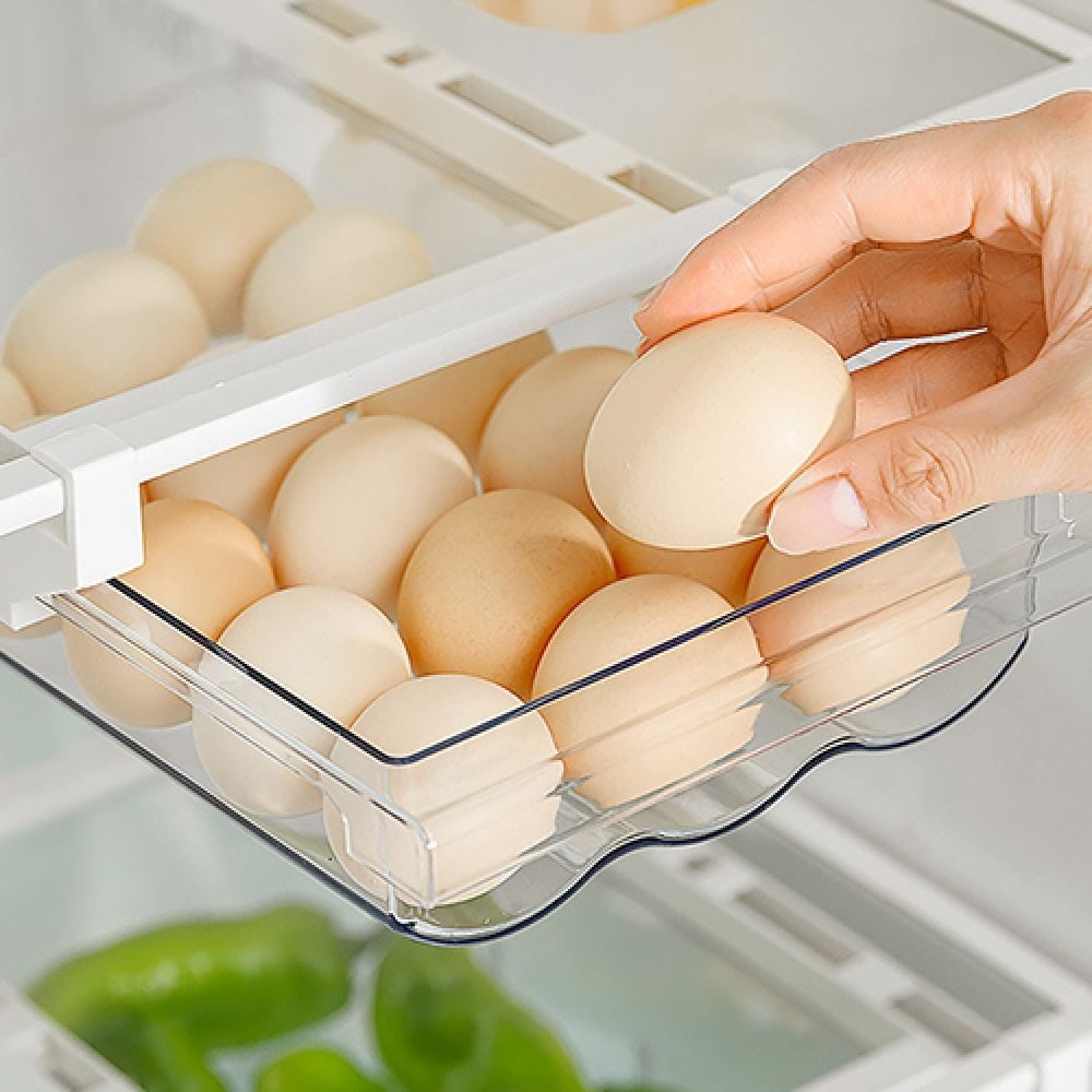냉장고 에그 트레이 계란 보관함 슬라이딩 거치형 달 - 상품 이미지