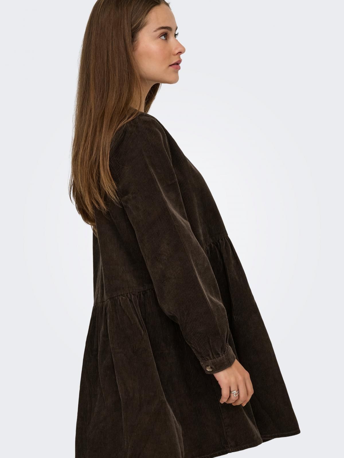 제이디와이 코듀로이 버튼업 루즈핏 미니 원피스 15367843_273 BROWN / SLATE BLACK 이미지 6