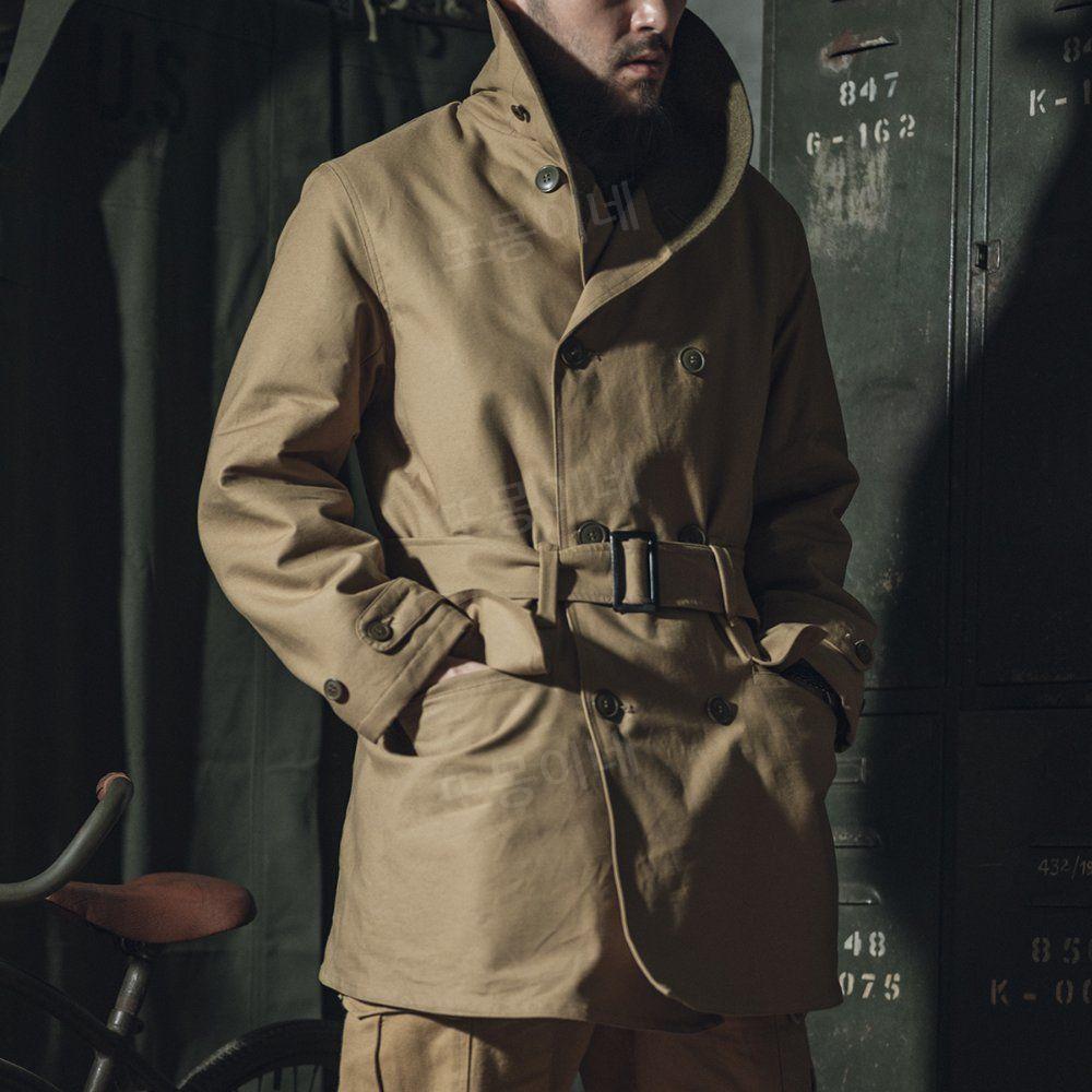 브론슨 BRONSON M1938 매키노 매키낵 코트 남성용 카키색 L - 상세 이미지 4