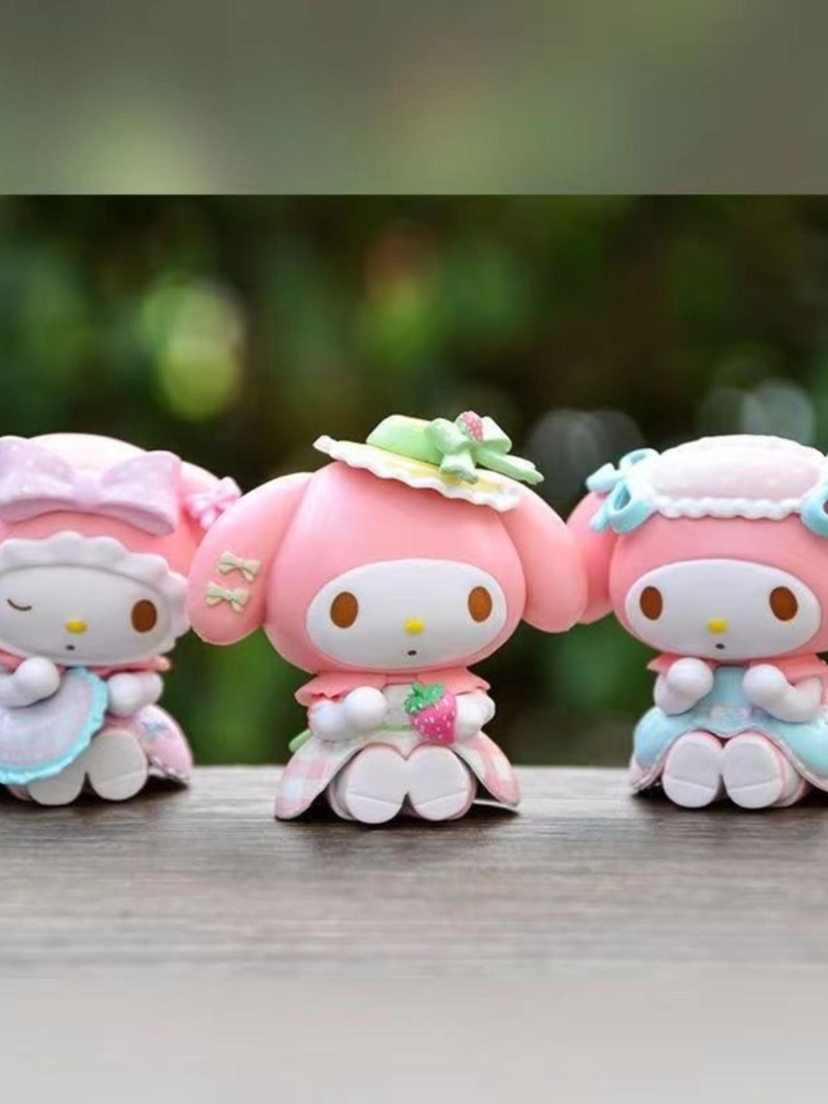 마이멜로디 피규어 소형 6개 세트 비밀의 숲 티파티 산리오 6개 세트 봉투포장 6-8cm - 상세 이미지 3