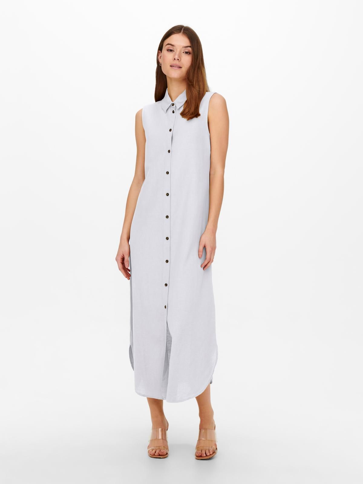 온리 슬리브리스 롱 셔츠 원피스 15269921_4243 WHITE / TOFU - 상품 이미지
