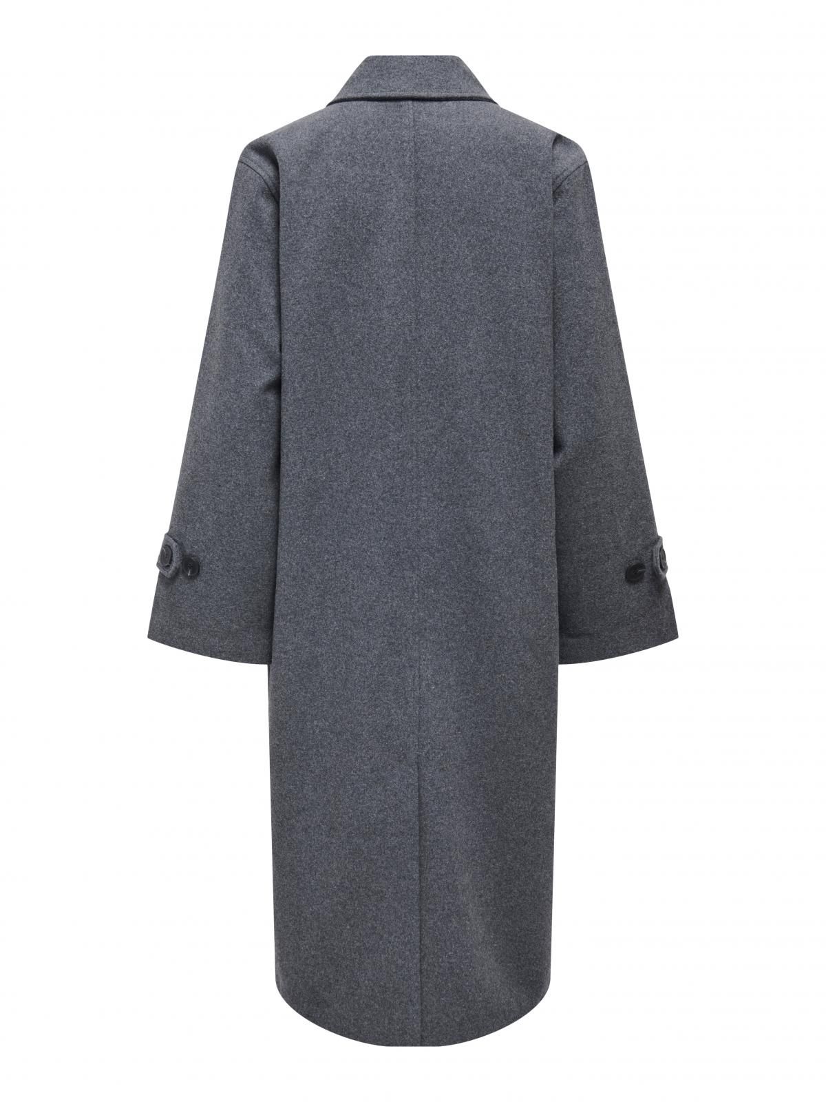 온리 테크니컬 울 롱코트 15367942_2383 GREY / DARK GREY MELANGE - 상세 이미지 4