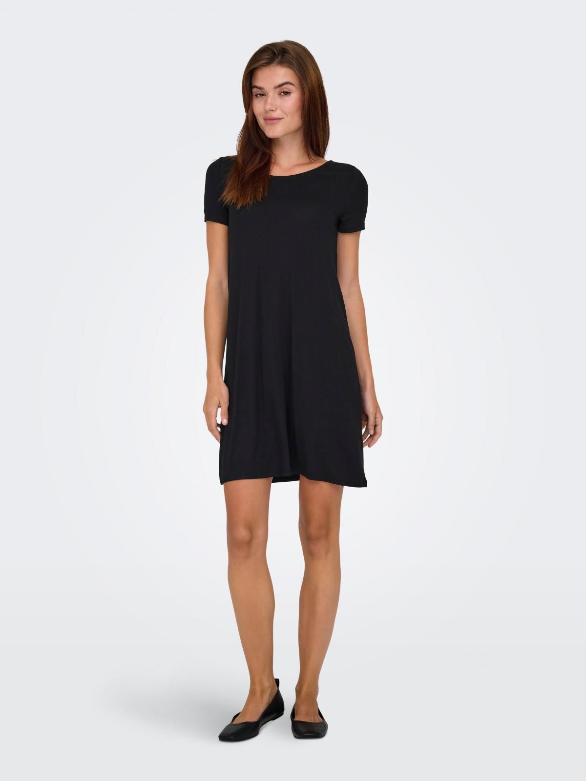 온리 베이직 블랙 라운드넥 미니 원피스 15131237_2161 BLACK / BLACK - 상세 이미지 5