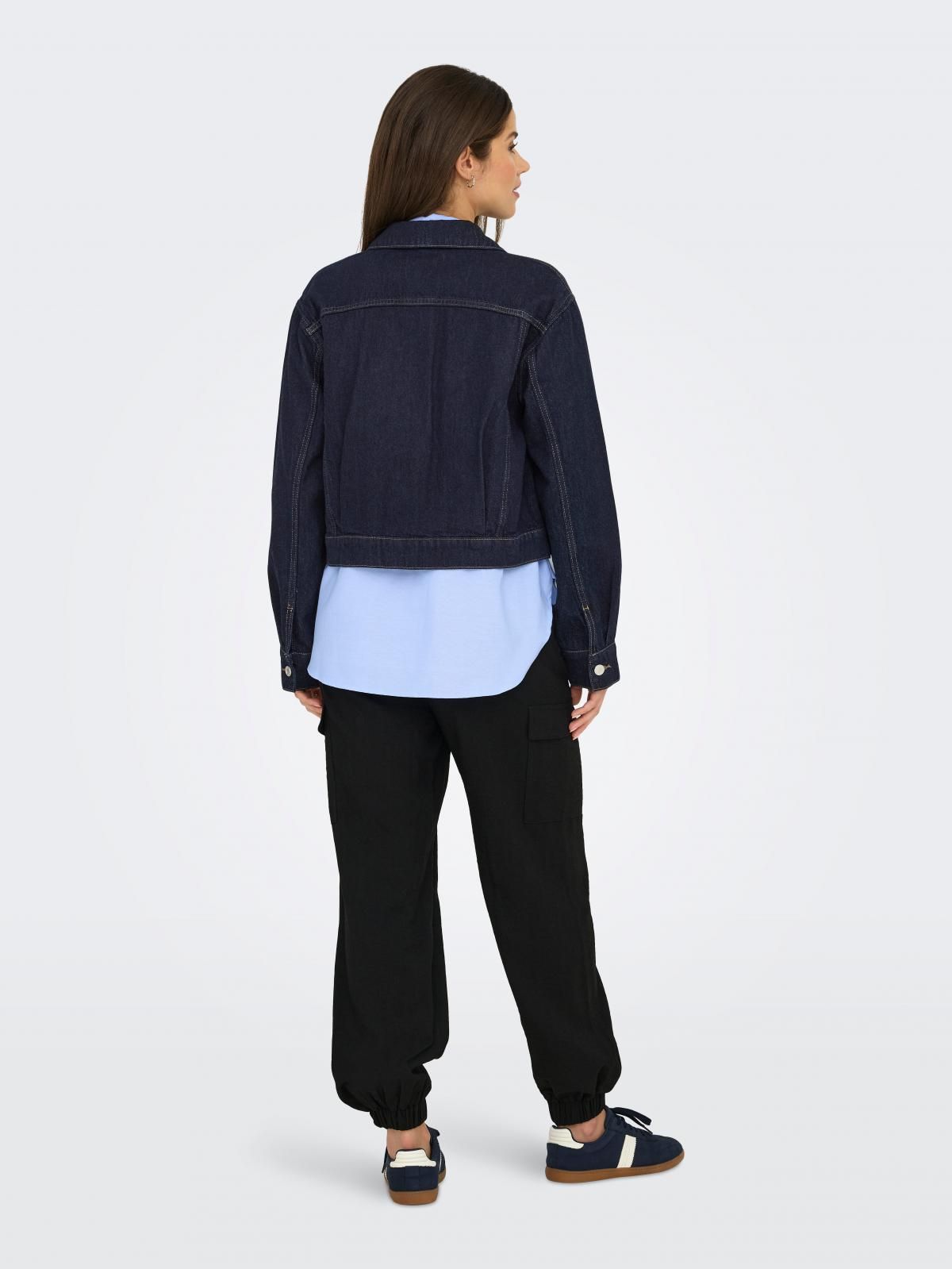 온리 테크니컬 데님 크롭 재킷 15339977_2114_1197624 BLUE / DARK BLUE DENIM - 상세 이미지 2