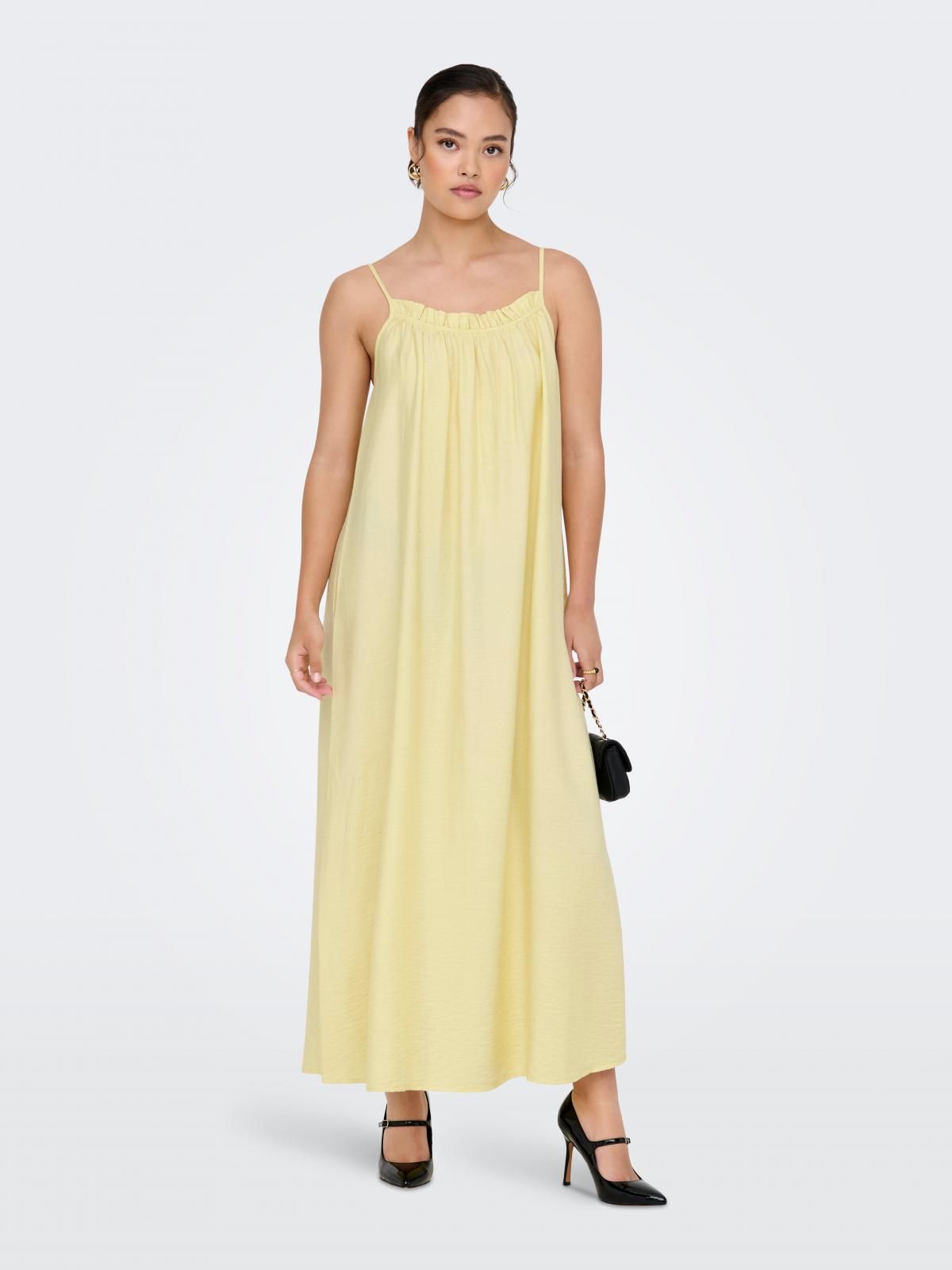 온리 스트랩 롱 원피스 스퀘어넥 15367168_426 YELLOW / SUNLIGHT - 상품 이미지