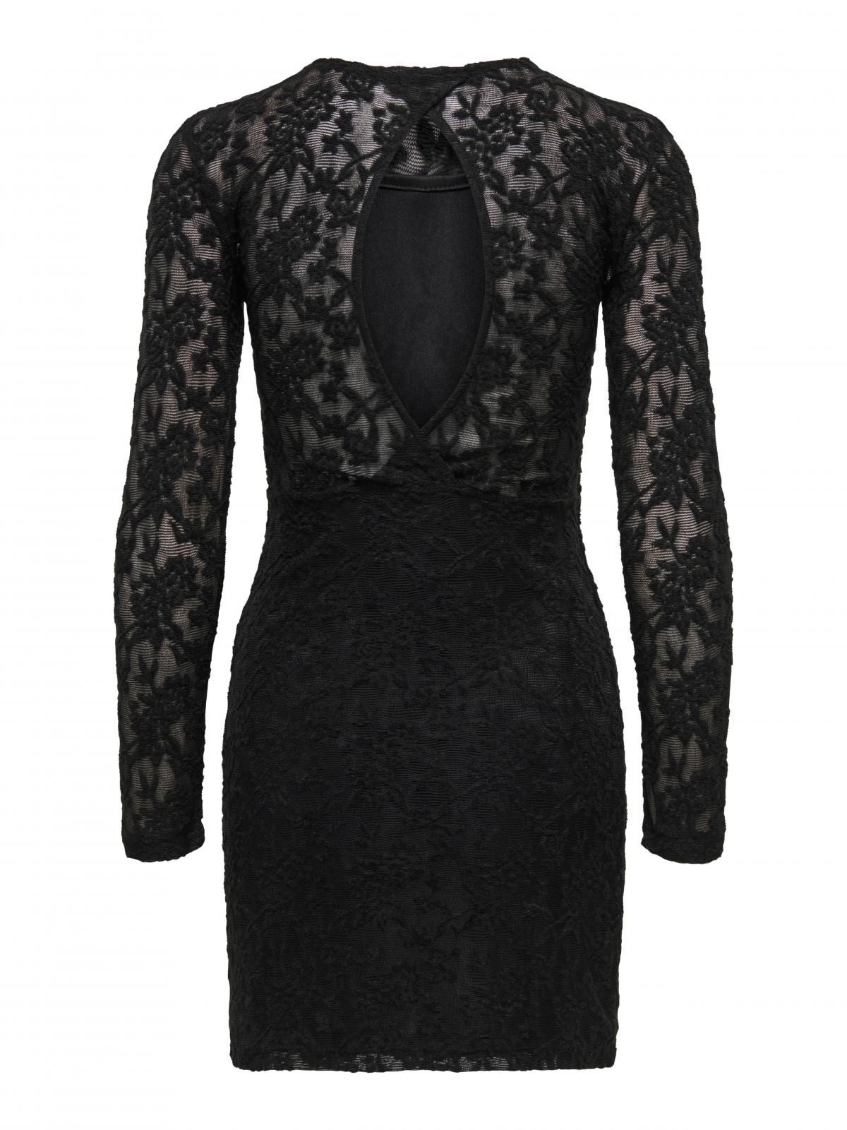 온리 레이스 파티 테크니컬 미니 원피스 블랙 15356156_2161 BLACK / BLACK - 상세 이미지 4