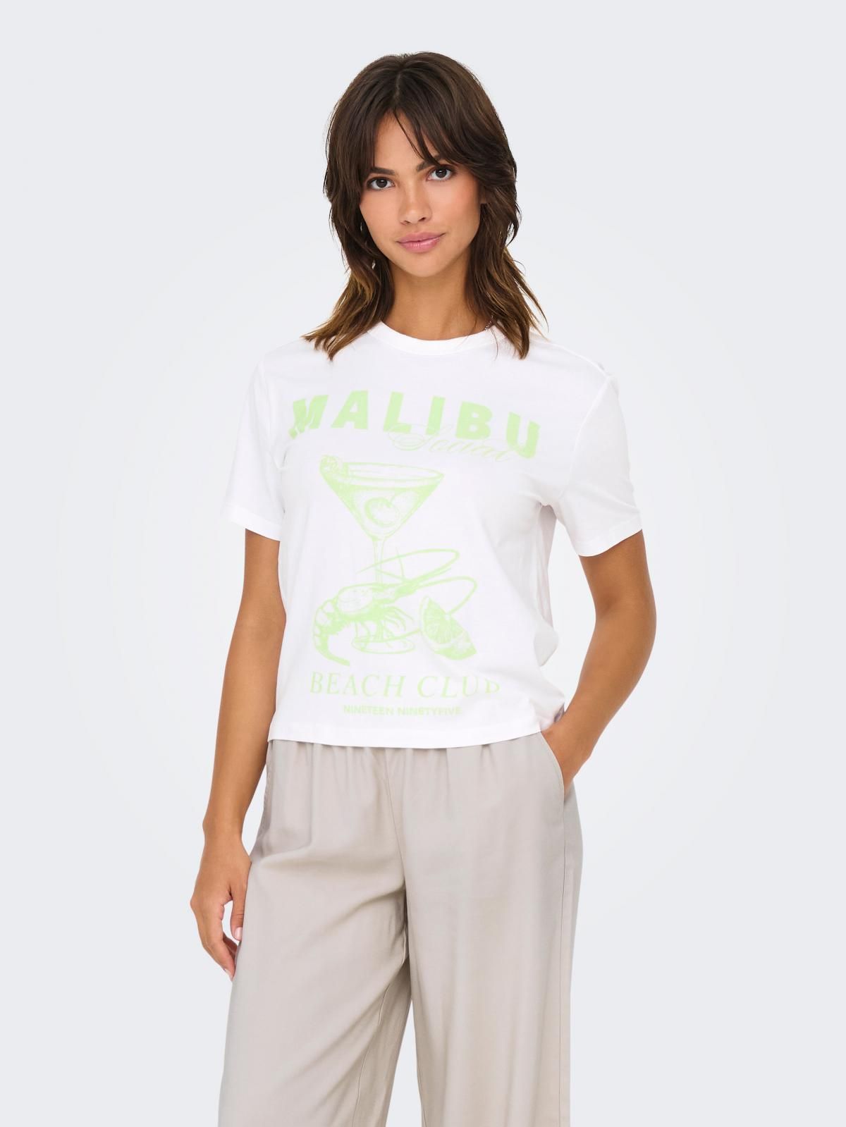 온리 그래픽 라운드넥 레터링 반팔 티셔츠 15346663_5_1180412 WHITE / BRIGHT WHITE - 상세 이미지 2