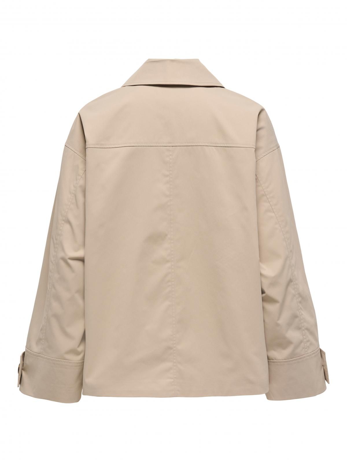 온리 베이직 크롭 브이넥 테크니컬 재킷 15336404_1959 WHITE / HUMUS - 상세 이미지 4