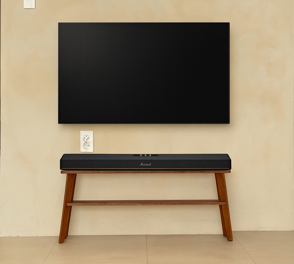 양장박웍스 마샬 헤스톤 120 스피커 스탠드 사운드바 거치대 우드 받침대 제품 이미지