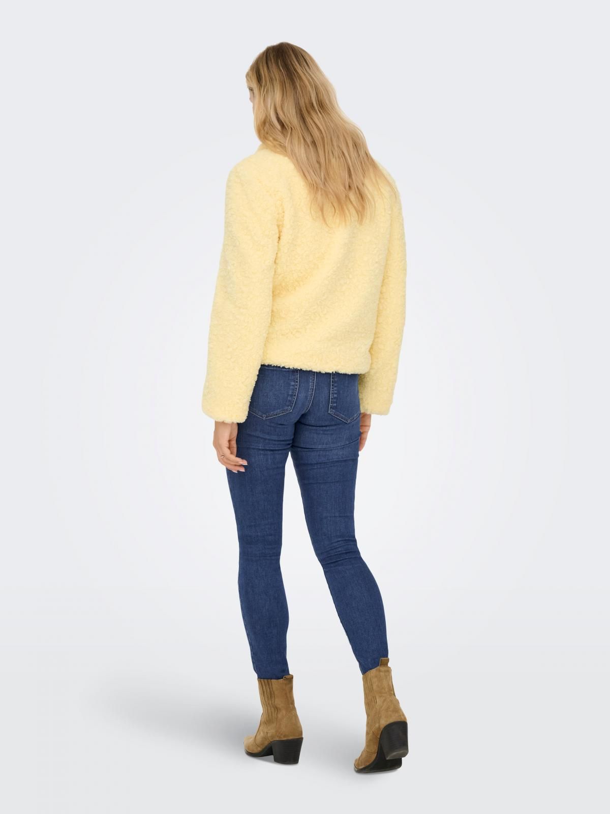 온리 테디 소프트 베이직 버튼 재킷 15375408_425 YELLOW / DOUBLE CREAM - 상세 이미지 3
