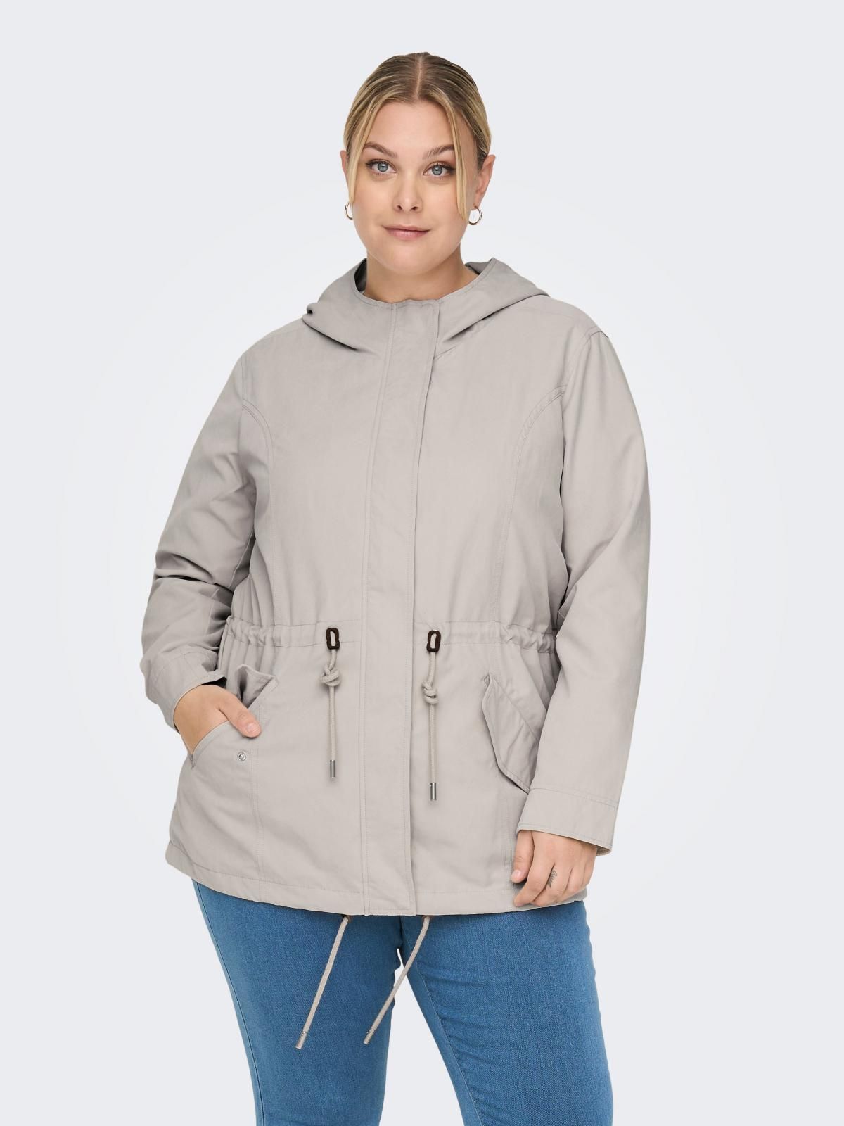 온리 테크니컬 후드 웨이스트벨트 자켓 15293934_136 GREY / SILVER LINING - 상세 이미지 2