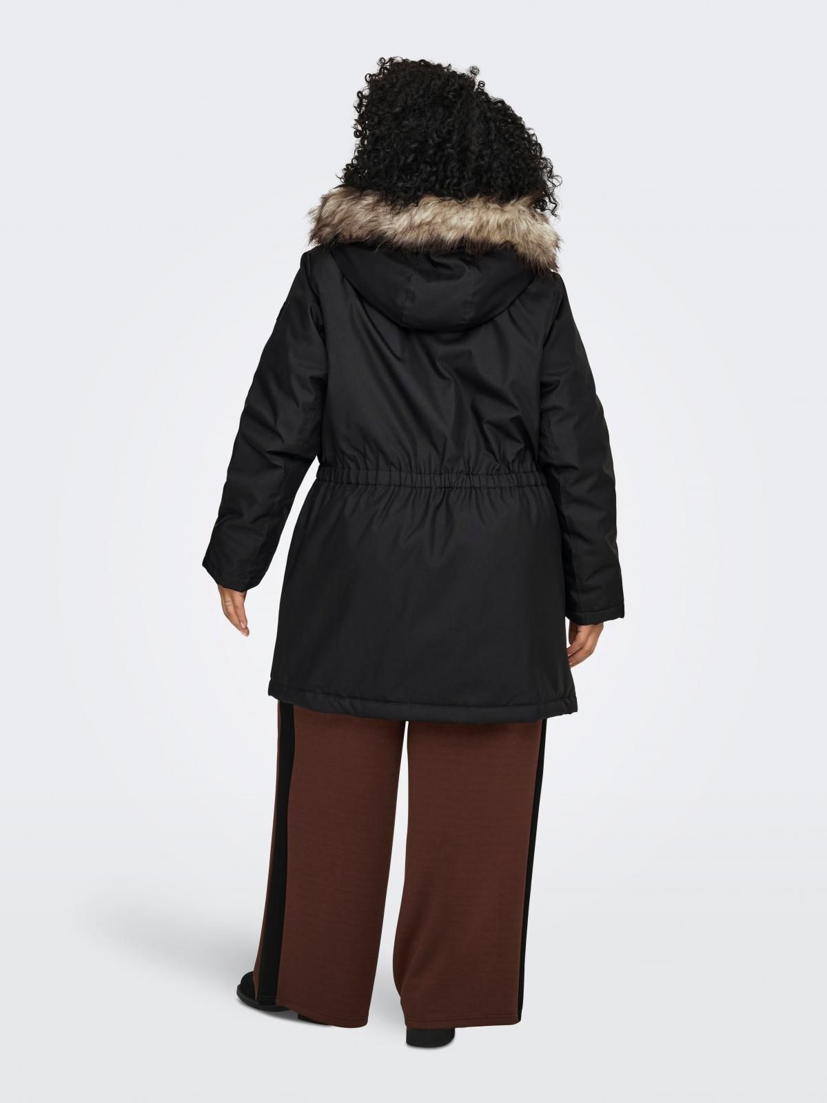 온리 테크니컬 롱파카 블랙 퍼후드 15185999_2161_889536 BLACK / BLACK - 상세 이미지 3