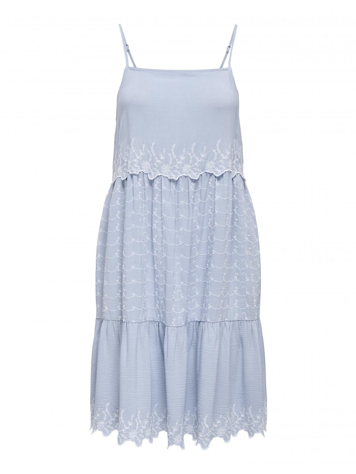 온리 레이스 자수 슬리브리스 미니 원피스 15366992_3013_1245970 BLUE / SOFT CHAMBRAY - 상세 이미지 3