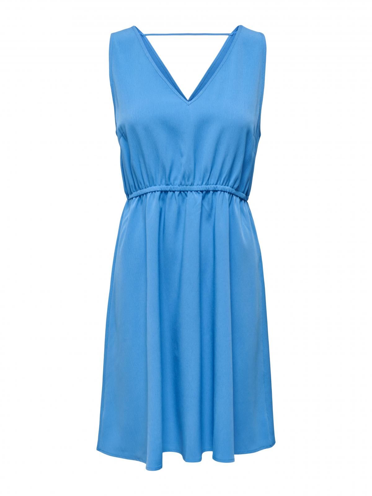 온리 테크니컬 브이넥 슬리브리스 미니 원피스 블루 15357109_1278 BLUE / REGATTA - 상세 이미지 3