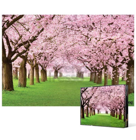 마켓터치드 2000피스 직소퍼즐 벚꽃길 미니 퍼즐2000