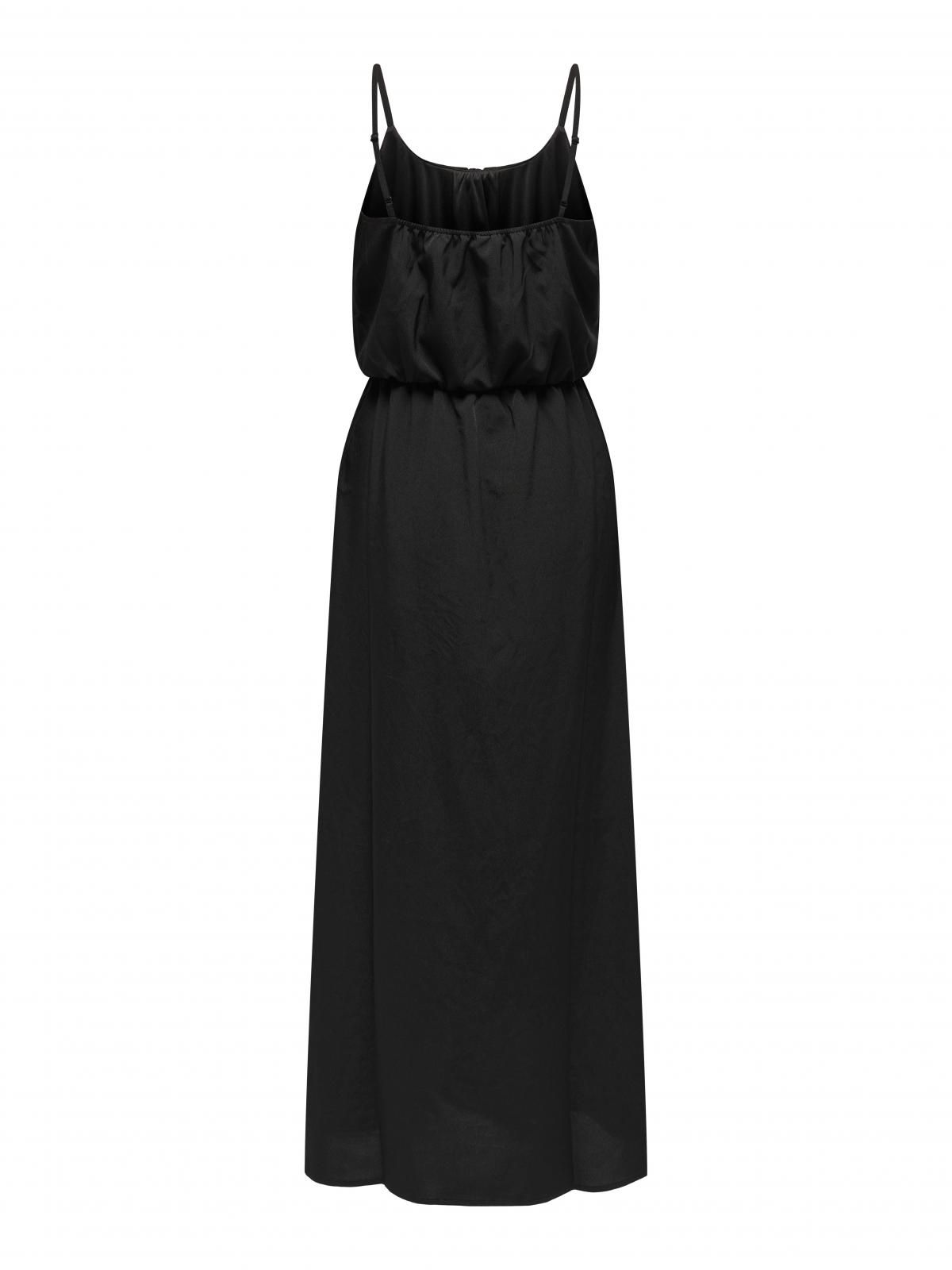온리 베이직 슬리브리스 롱 원피스 블랙 밴딩 15335556_2161 BLACK / BLACK - 상세 이미지 4