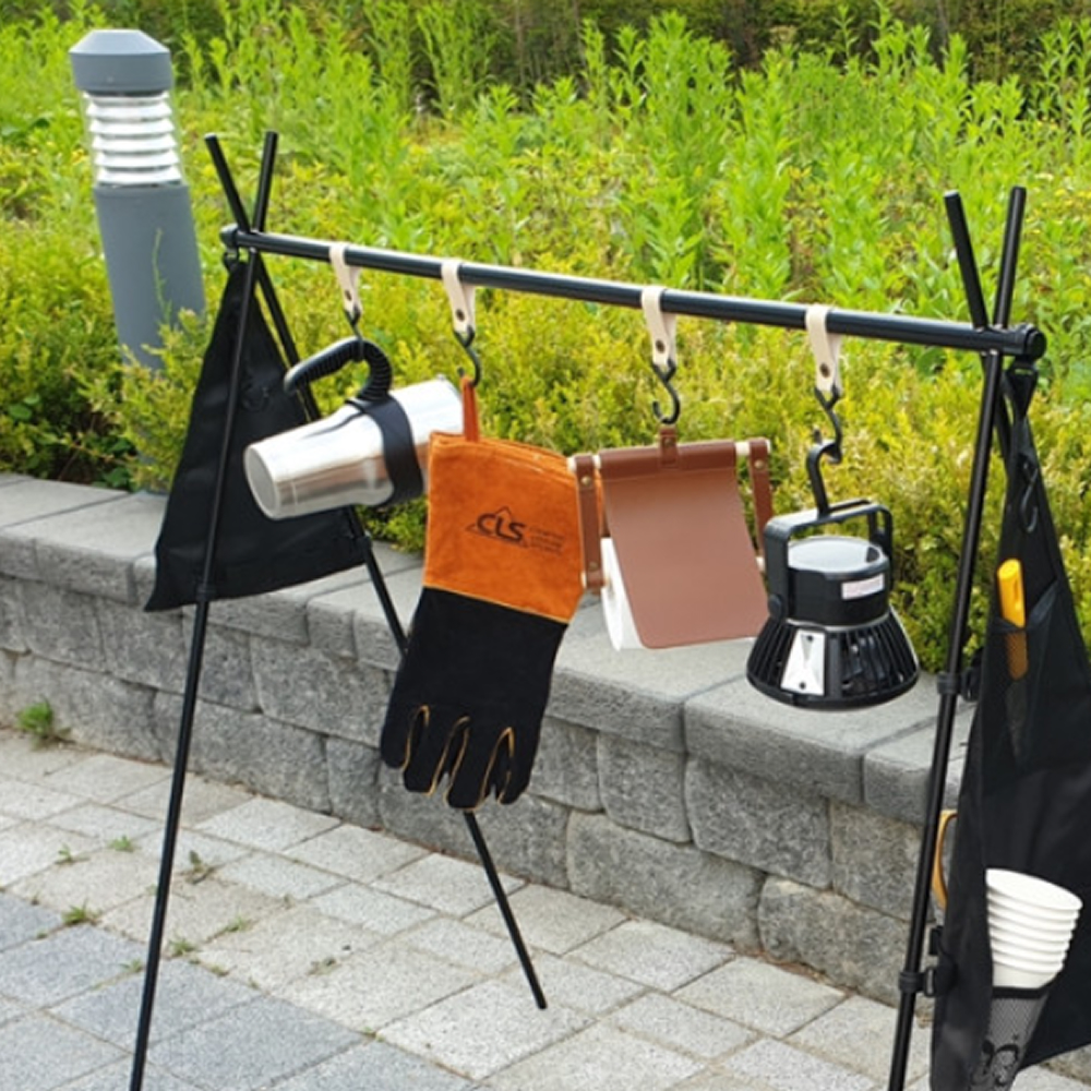 똑딱이 가죽 행거 고리 캠핑 휴지 렌턴 걸이 후크 - 상세 이미지 3