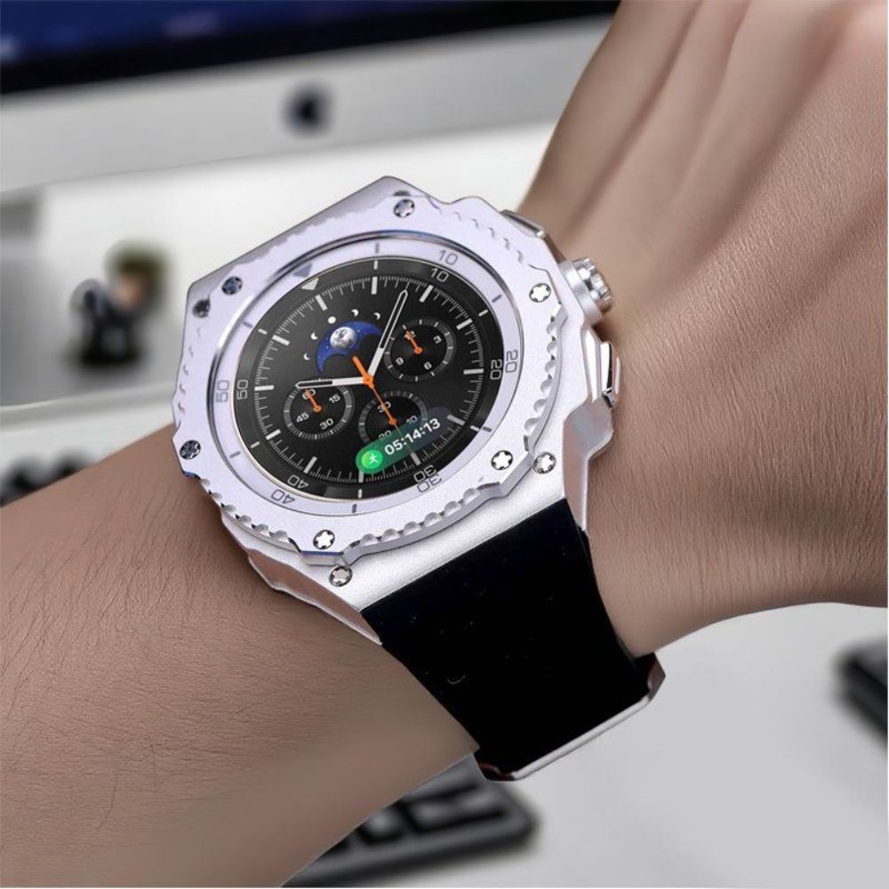 갤럭시워치8 클래식 스트랩 46mm 메탈 액정 케이스 스포츠 실리콘 밴드 - 상품 이미지