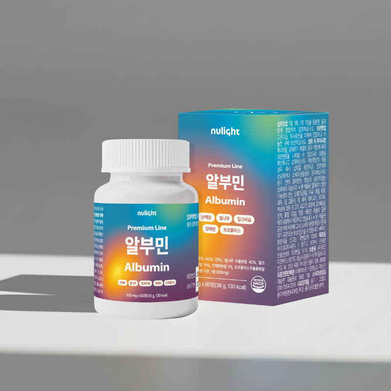 프리미엄 알부민 100% 난백 고순도 단백질 누라이트 60정, 1개 - 상품 이미지