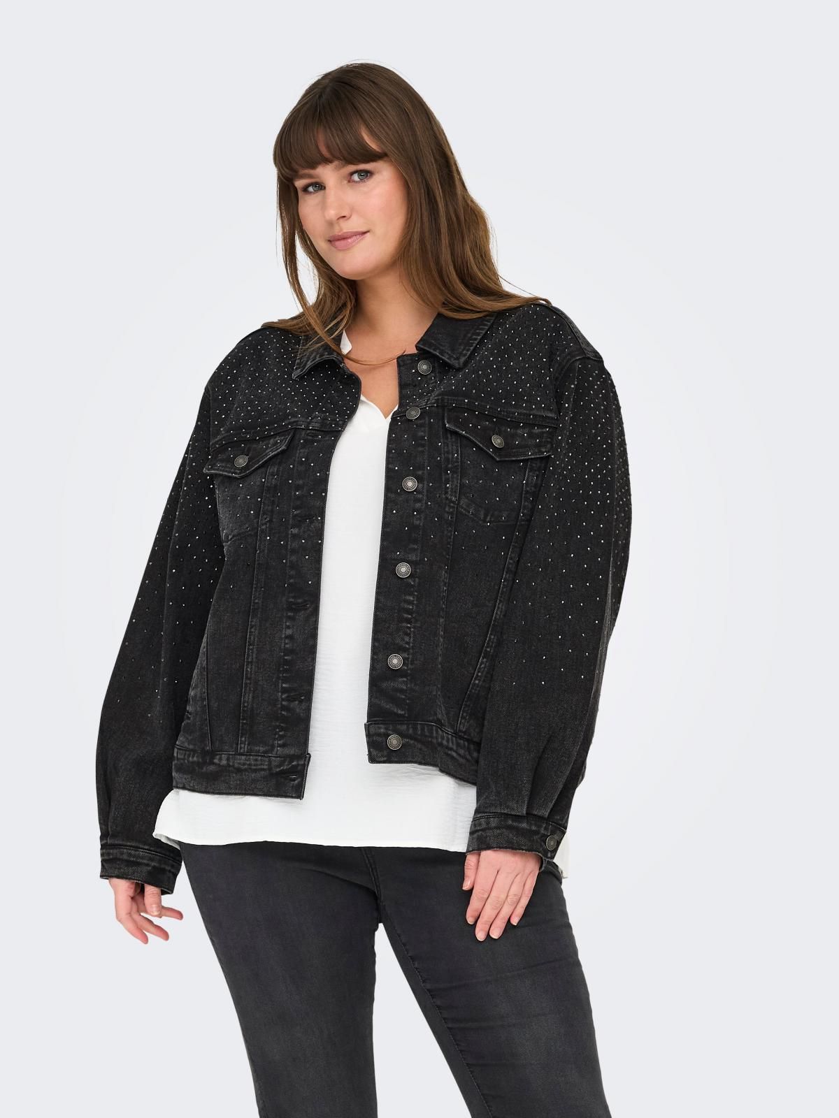 온리 테크니컬 흑청 데님 재킷 15334014_8183 BLACK / WASHED BLACK - 상품 이미지