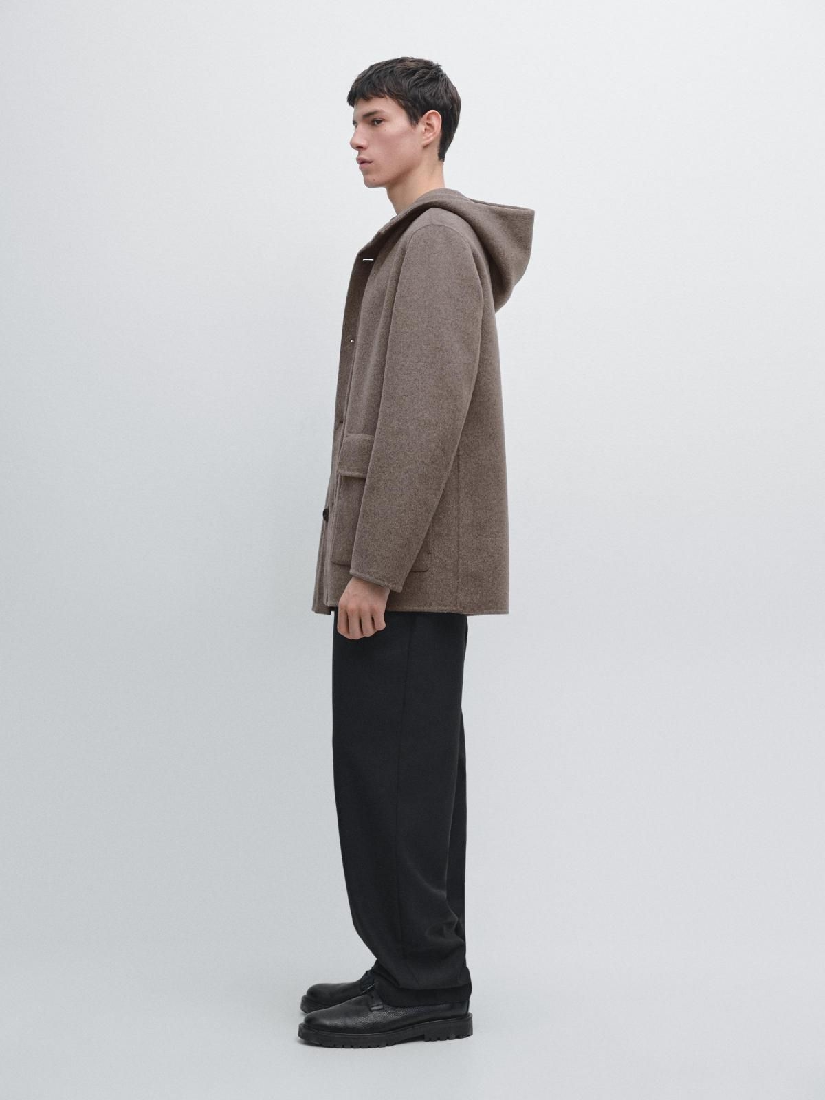 마시모두띠 프리미엄 울블렌드 후드 숏코트 2629/351 SAND - 상세 이미지 5
