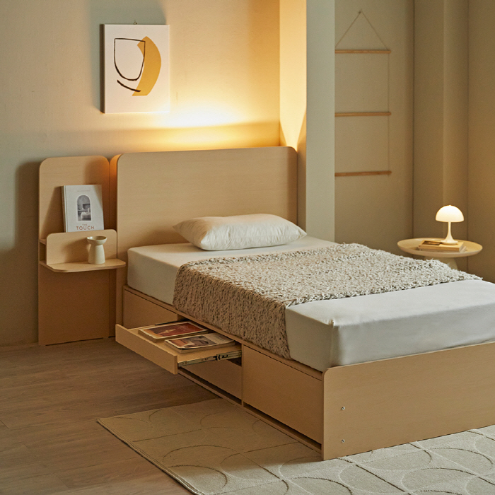 [배송비지원EVENT](희망일배송)토토 LED 수납침대 호텔 슬라이딩 서랍형 침대 프레임 슈퍼싱글SS