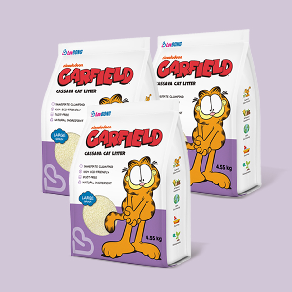 [N도착보장] 가필드 고양이 카사바 모래 보라(굵은입자) 4.55kg, 3개 제품 이미지