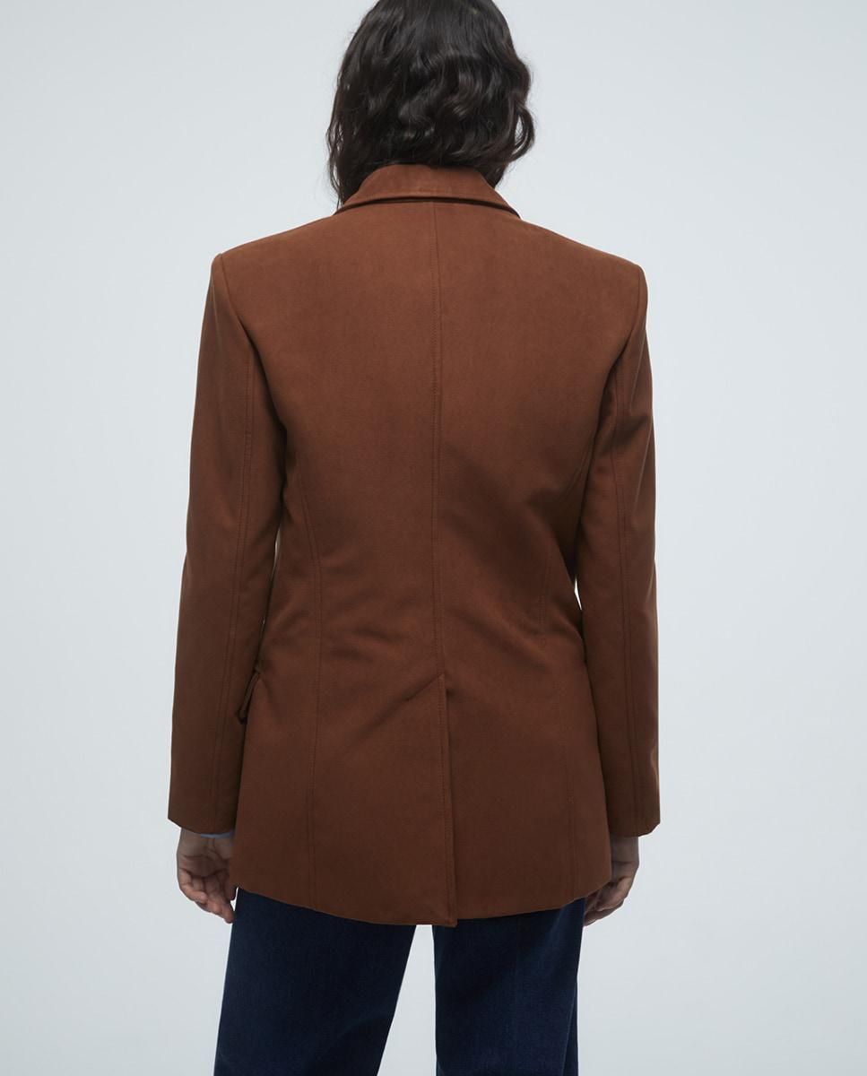 스페라 브라운 스웨이드 이펙트 재킷 블레이저 56200204594 CAMEL - 상세 이미지 5