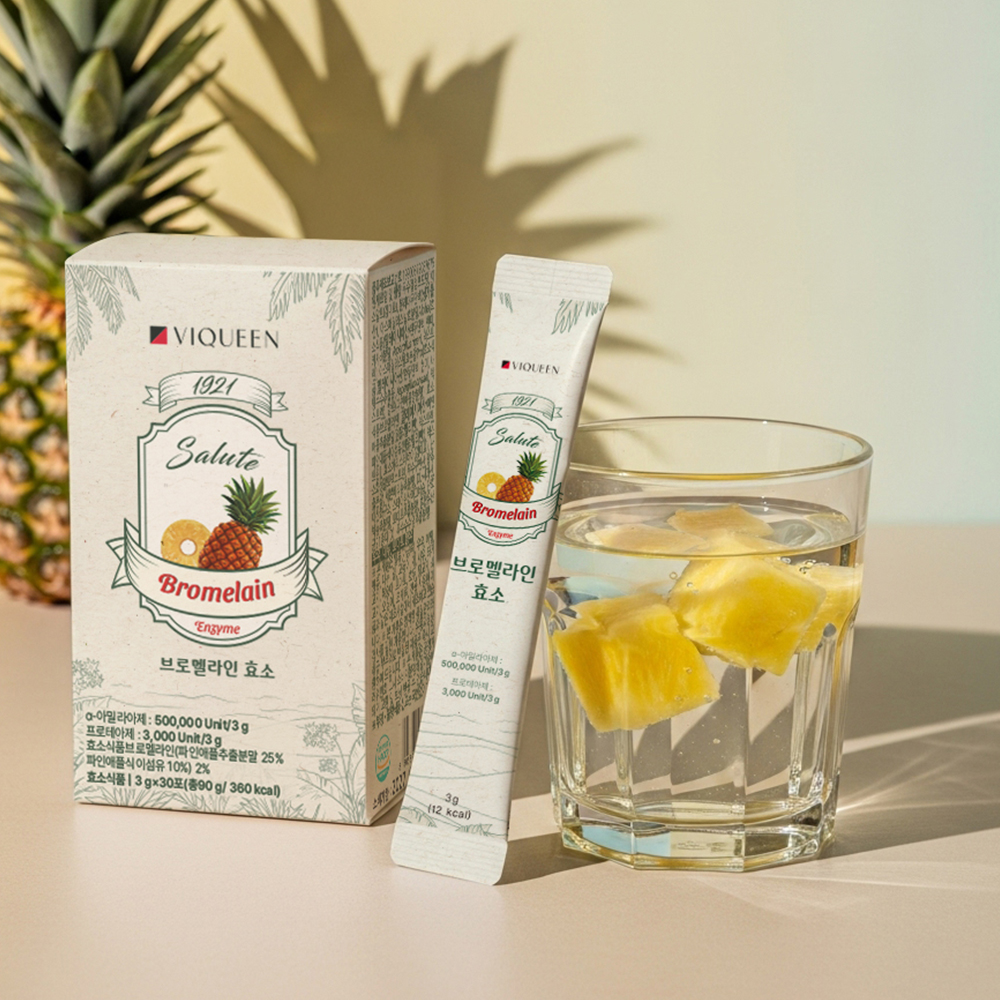 바이퀸 브로멜라인 파인애플 효소 탄수화물 단백질 분해 30포, 5개 이미지 3