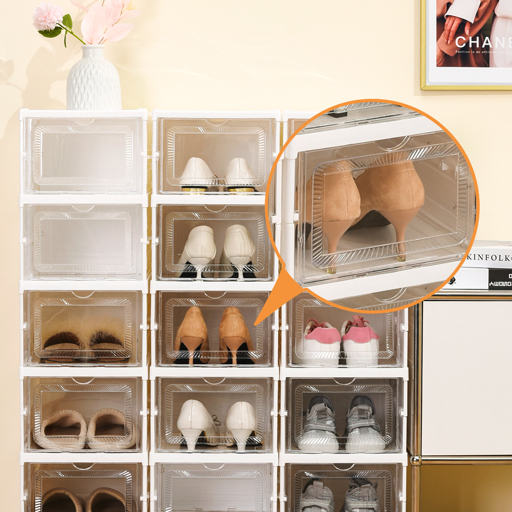 바이퀸 원터치 접이식 6단 신발장 정리함 현관 틈새 수납장 정리대 신발
