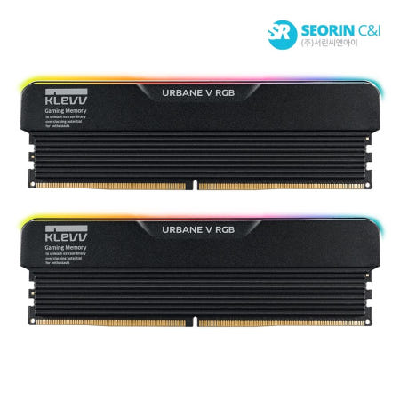 에센코어 에센코어 클레브 DDR5-6000 CL28 URBANE V RGB 16GB, 블랙, 2개