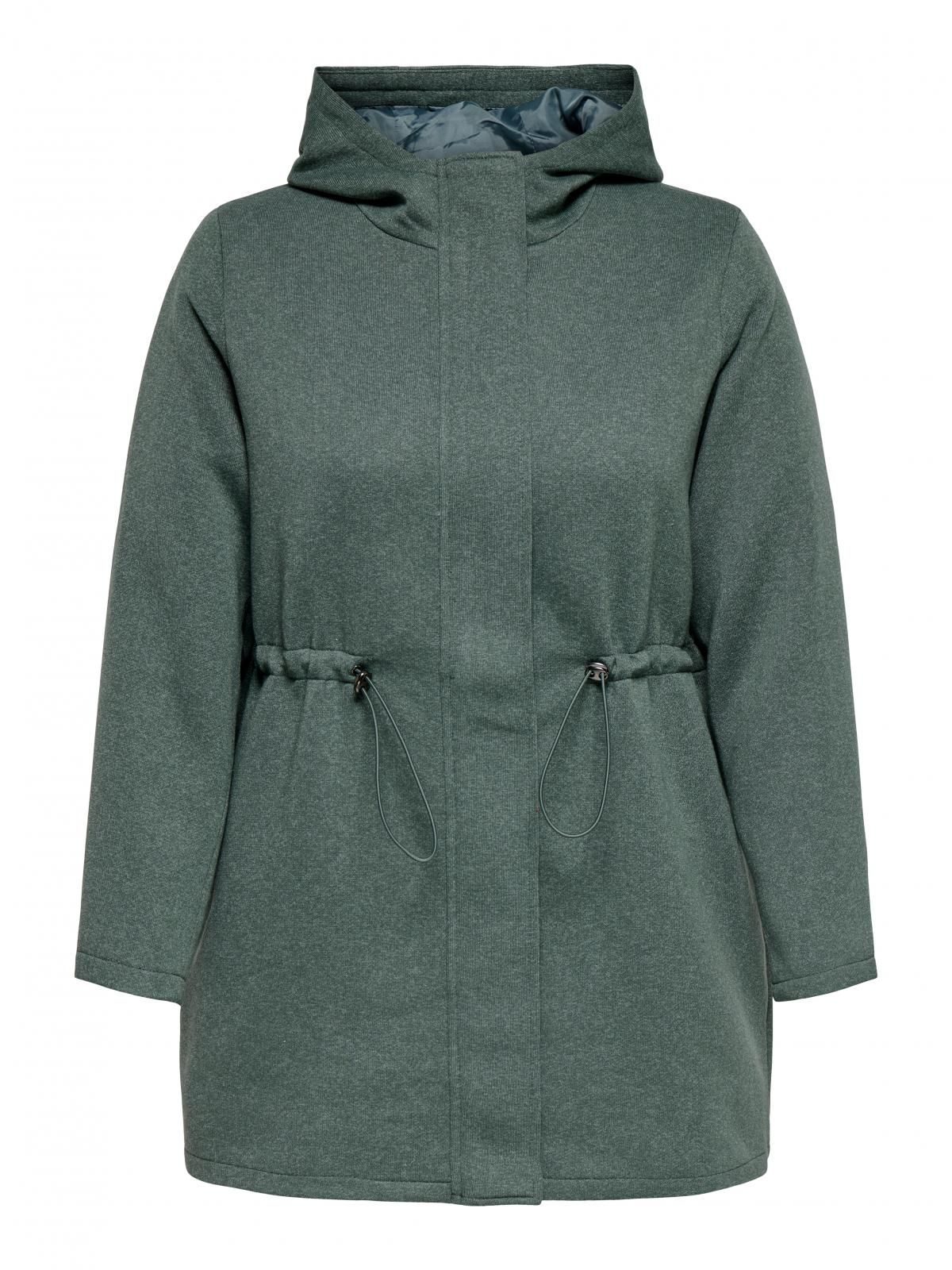 온리 플러스사이즈 테크니컬 후드 롱코트 15349981_1469 GREEN / BALSAM GREEN - 상세 이미지 3