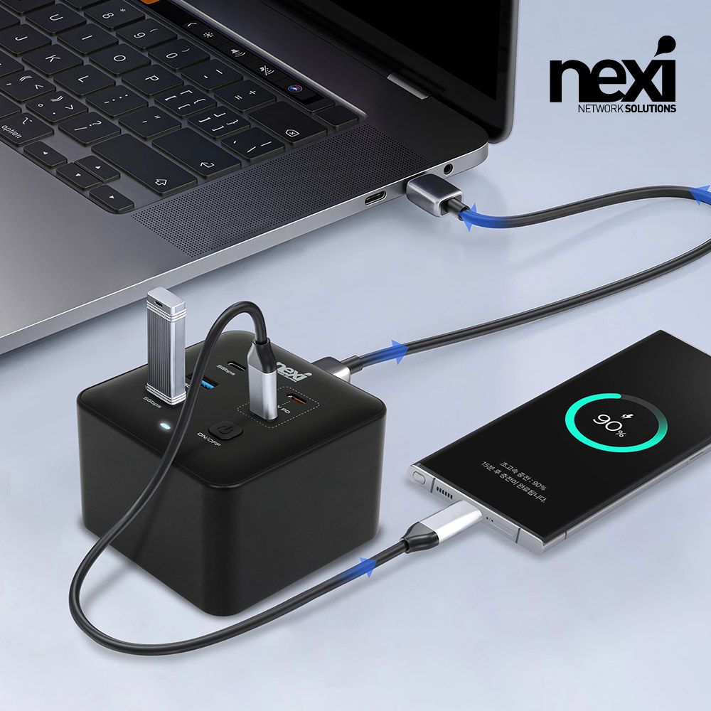 멀티 노트북 도킹스테이션 C타입 기가비트 랜 USB3.0 PD 충전 - 상세 이미지 2