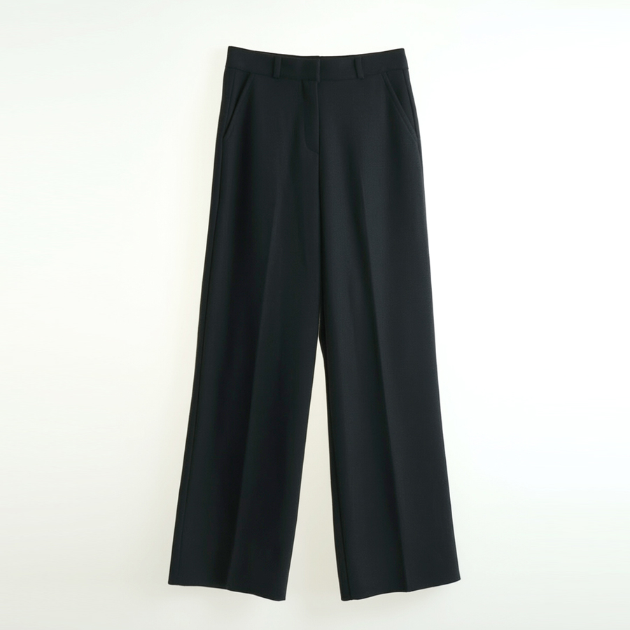 윈터 소프트 울 블렌드 스탠다드 와이드 트라우저 (CHARCOAL, 3SIZE) - 상품 이미지