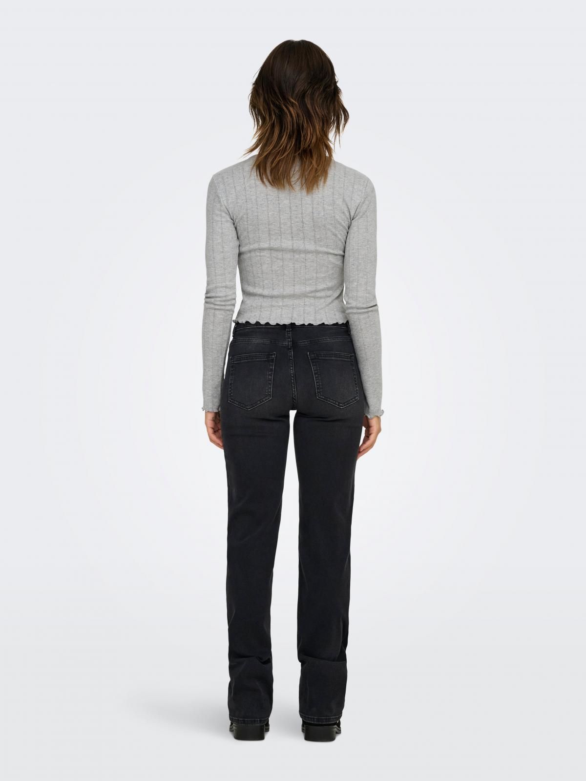 온리 테크니컬 브이넥 랩 긴팔 티셔츠 15343379_2381 GREY / LIGHT GREY MELANGE - 상세 이미지 2