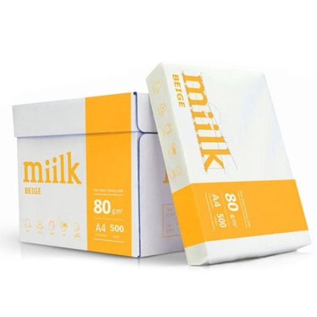 복사용지(미색) A4 밀크 80g 2500매 1박스 한국제지 - 상품 이미지