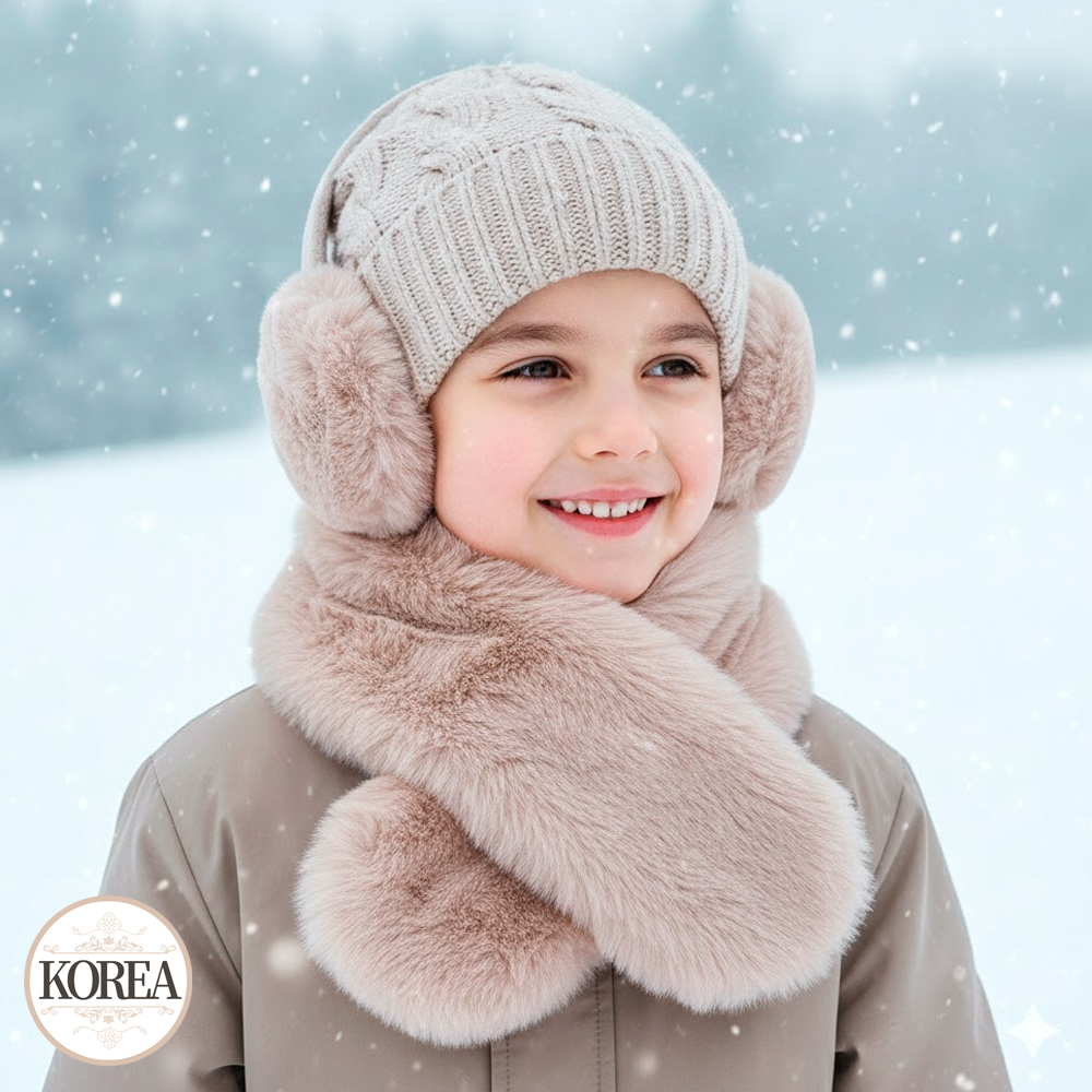 아기 목도리 키즈 넥키 여아 남아 머플러 블랙(검정)