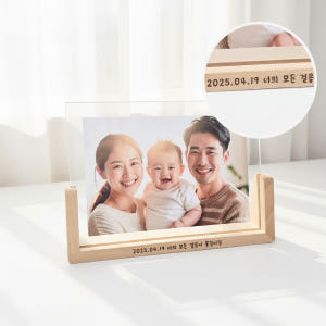 나무액자 원목 사진액자 우드 미니 포토테이블 웨딩 청첩장 빈티지 U자형 ... 솔직 후기 | 실제 배치 사진 포함 - 상품 이미지 1
