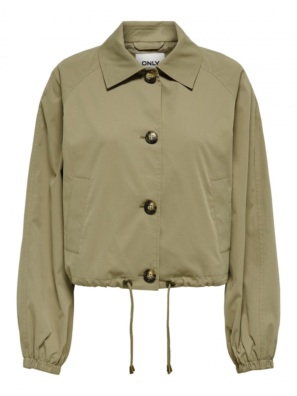 온리 테크니컬 크롭 스트링 재킷 15308910_107 GREY / COVERT GREEN - 상세 이미지 4