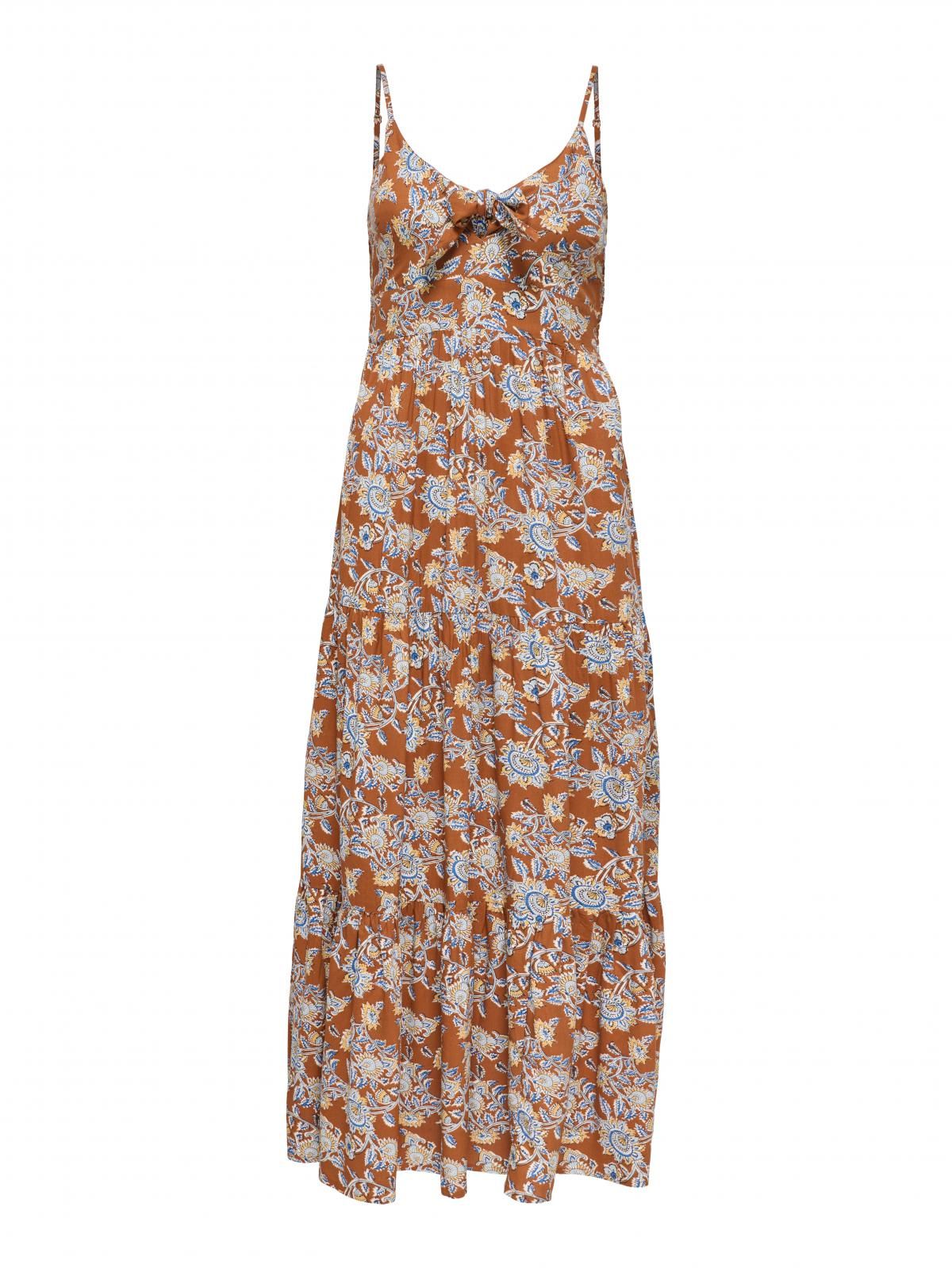 온리 플라워 롱 원피스 프릴 스트랩 15342736_609_1249348 BROWN / SHOPPING BAG - 상세 이미지 3