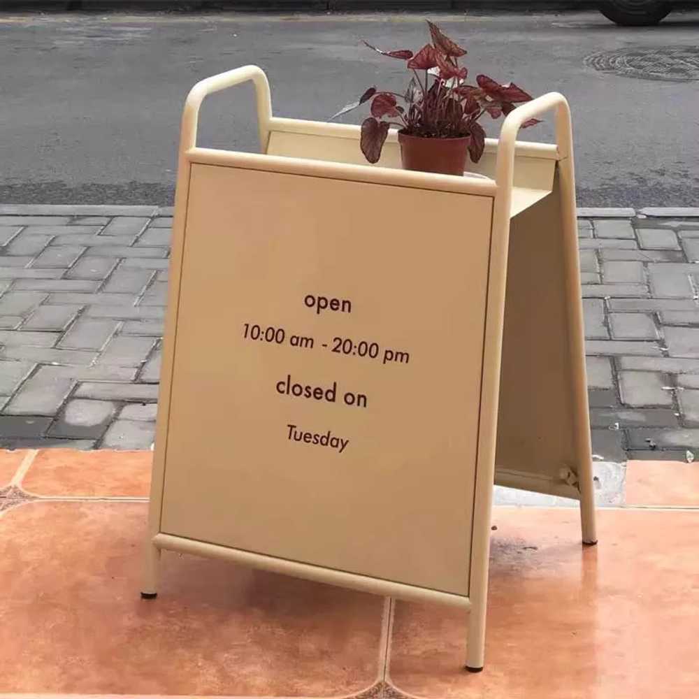 철제 입간판 스탠드형 광고 게시판 매장 홍보 표지판 블루 50x70cm - 상세 이미지 2