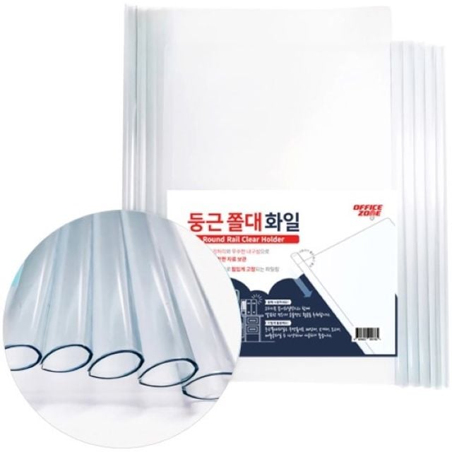 A4 쫄대화일 10장 묶음 쫄대 폴대 PP 화일 투명 - 메인 이미지