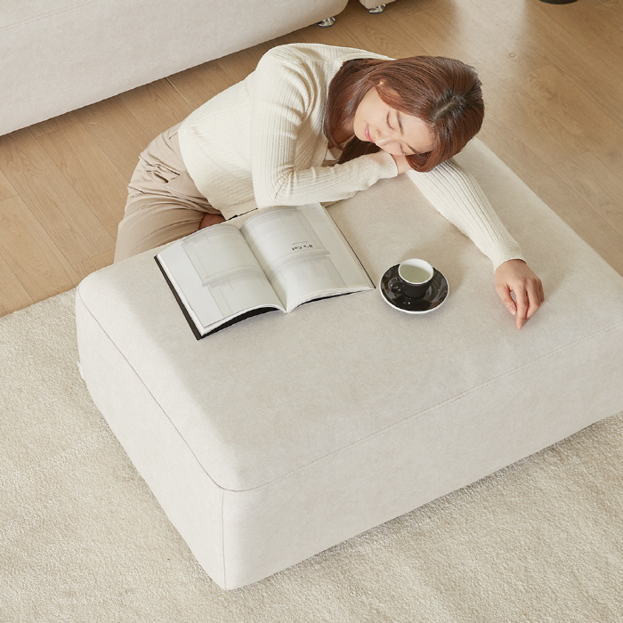 (희망일배송) 몽쉘 모듈형 기능성 조야 패브릭 소파 라이트베이지, 2인용