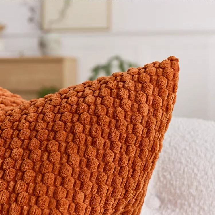 벨벳 소파 쿠션 커버 허리쿠션 베개 의자 침실 인테리어 카라멜 40x40cm - 상세 이미지 5