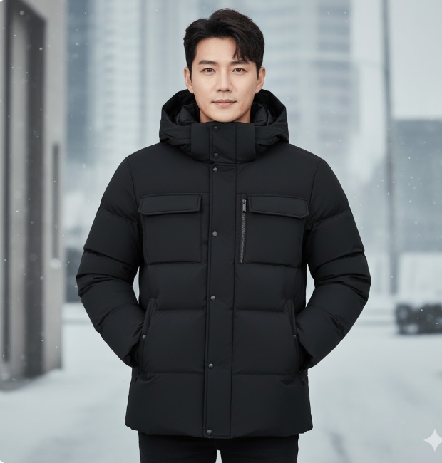 MILLET 밀레 남성 겨울 아웃도어 멀티수납 구스다운 패딩점퍼 - 상품 이미지