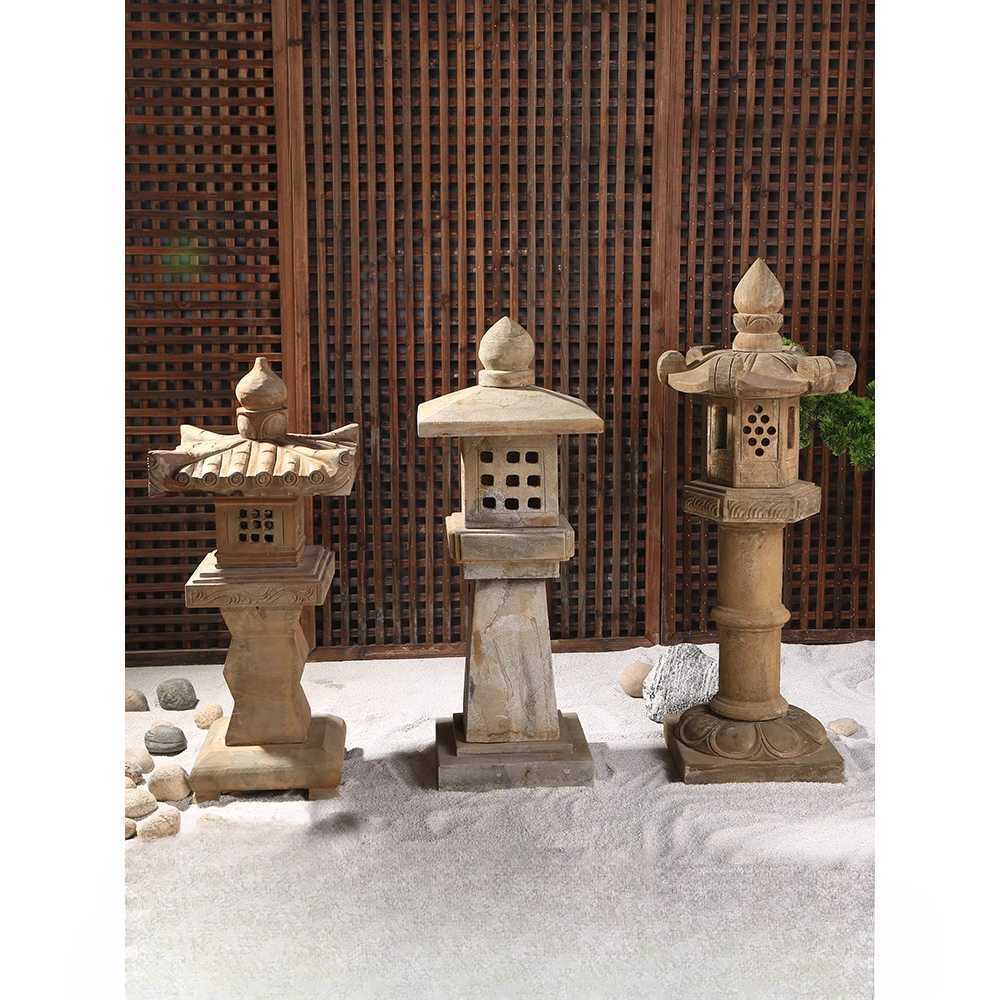 야외 석등 석탑 정원용 석조 조형물 전통 장식품 A형 높이 50cm - 상세 이미지 2